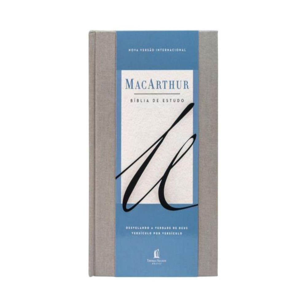 Biblia De Estudo Macarthur, Nvi, Capa Dura, Tecido, Leitura Perfeita