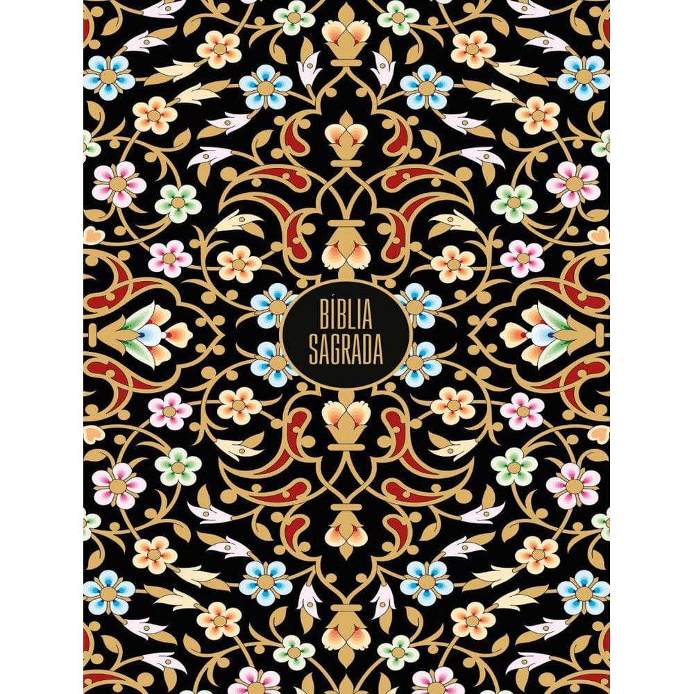 Biblia Sagrada Nvi, Capa Dura, Flores Douradas