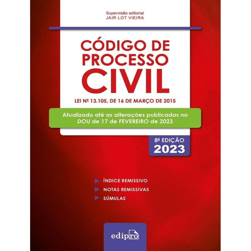 Codigo De Processo Civil 2023 - Mini - 8ª Ed