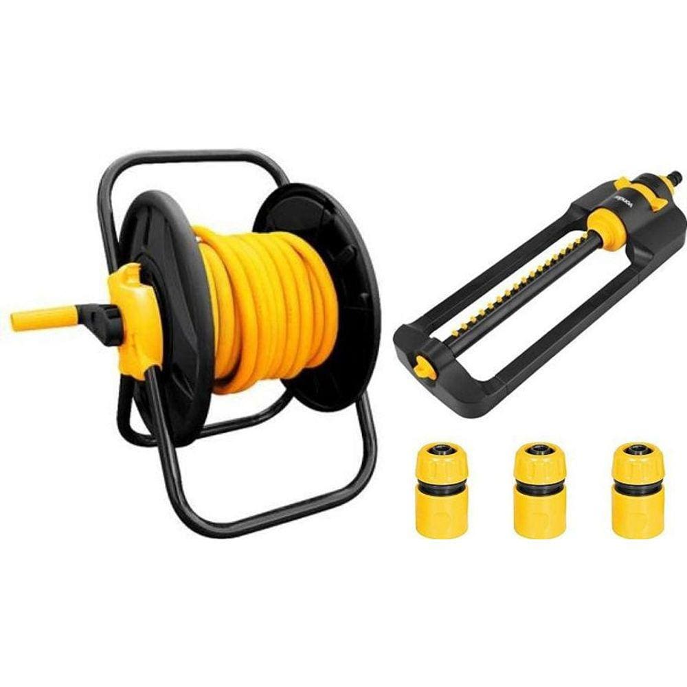 Suporte Enrolador S/Rodas +Mang 20M+Aspersor 17 Jatos Vonder