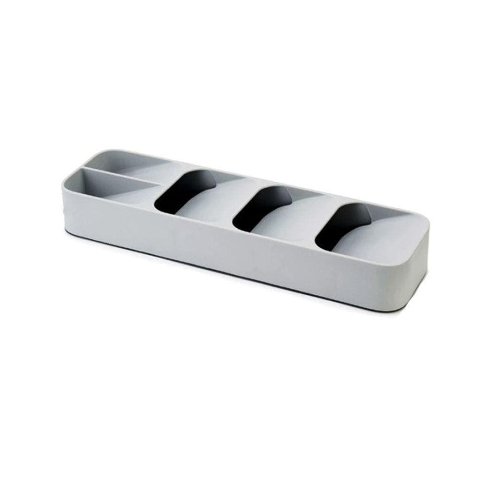 Porta Talher Organizador De Gavetas 5 Divisórias 1 Un Cinza