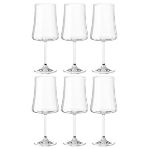 Taças De Vinho E Água Cristal 460Ml Com Titânio Pleasure 6 Peças - Haus Concept 56413/101-6