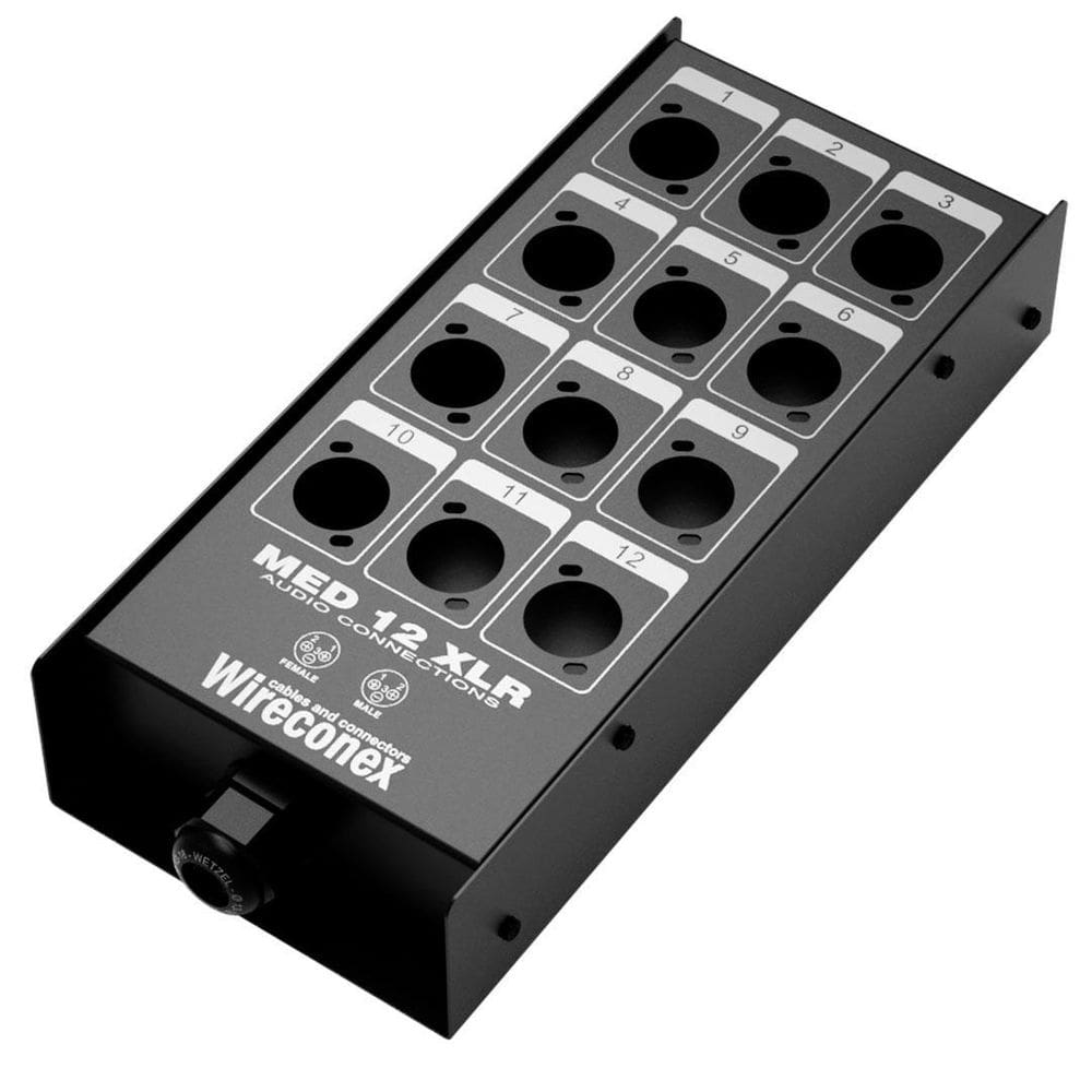 Painel Para Multicabos Sem Conectores 12 Vias Xlr