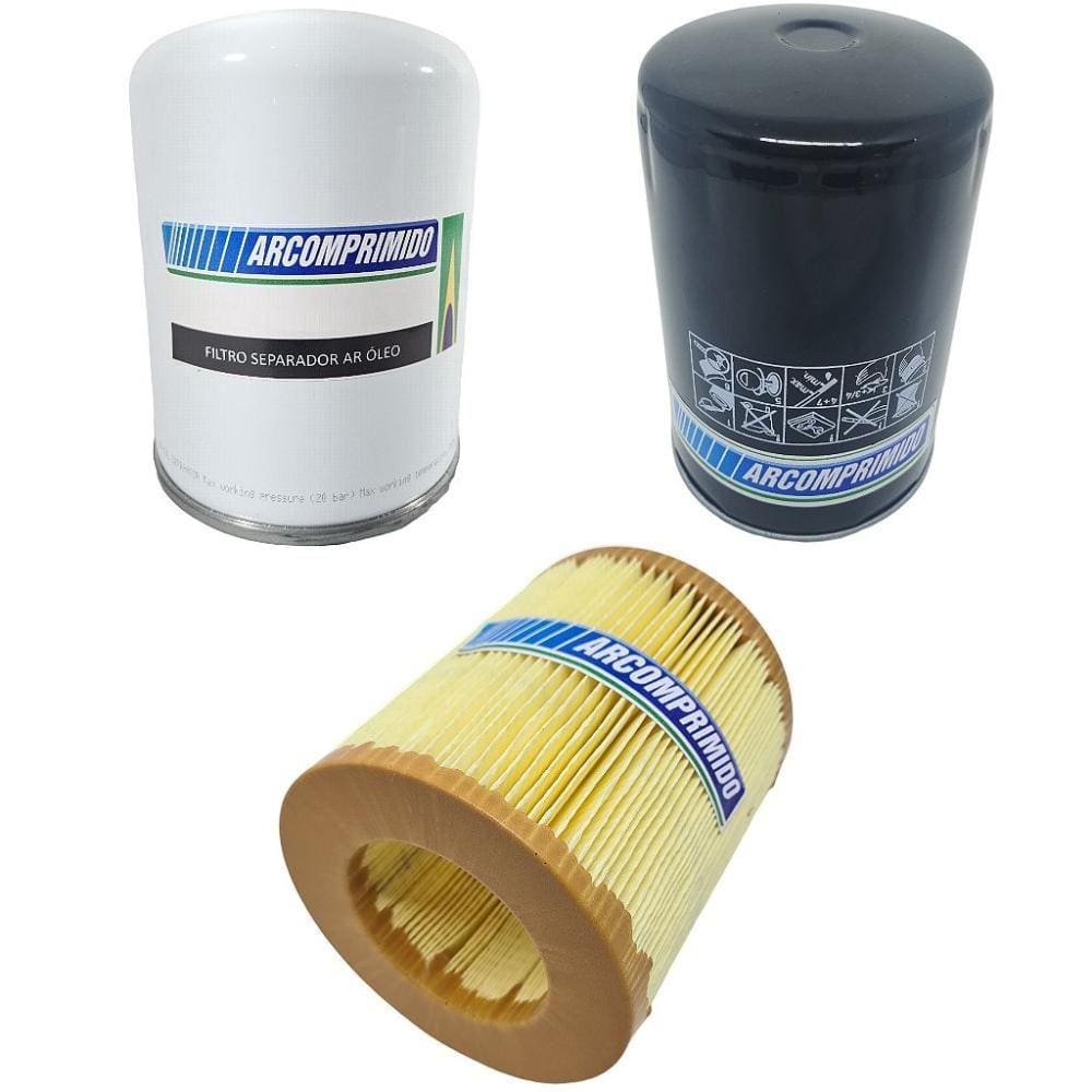 Kit De Filtros Similares do Compressor Parafuso Compair L15