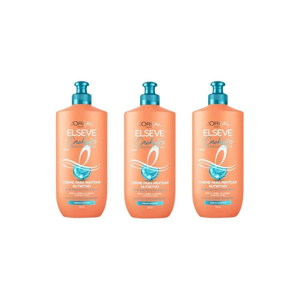 Creme Para Pentear Elseve 250Ml Cachos Dos Sonhos 250Ml- 3Un