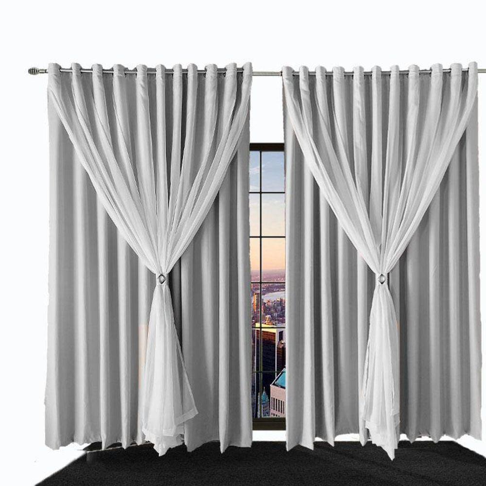 Cortina De Apartamento Ana Corta Luz 5,00X2,50 Branco