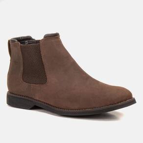 Bota Chelsea Masculina Couro Confortável Cano Baixo Moderna