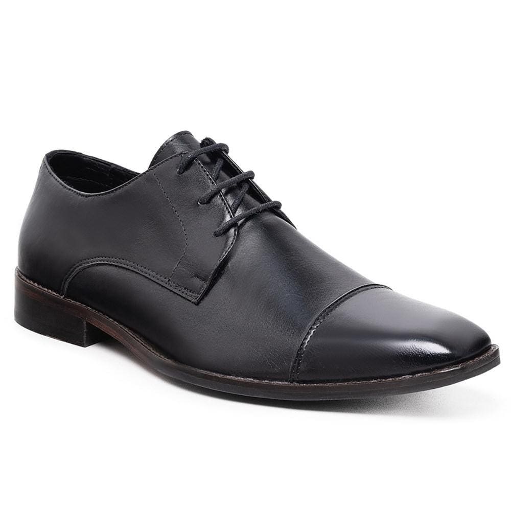 Sapato Social Masculino Couro Cadarço Elegante Moderno