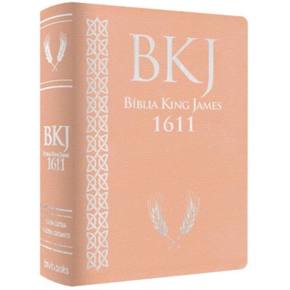 Biblia King James Fiel 1611 - Letra Ultra Gigante - Rose Luxo