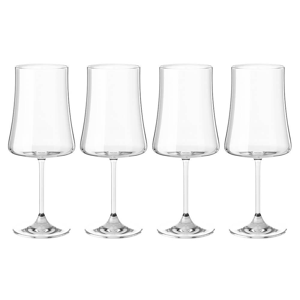Taças de Vinho e Água Cristal 460ml Com Titânio Pleasure 4 peças - Haus Concept