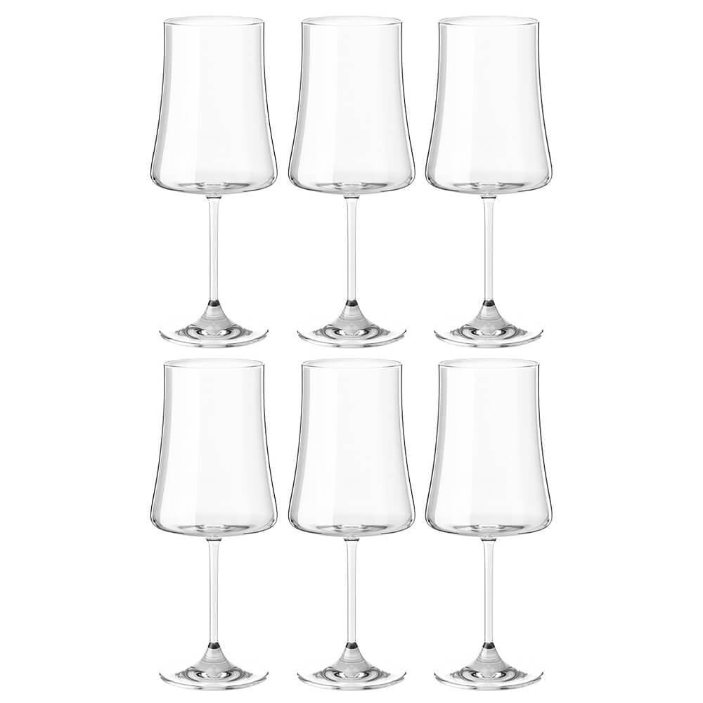 Taças de Vinho e Água Cristal 460ml Com Titânio Pleasure 6 peças - Haus Concept