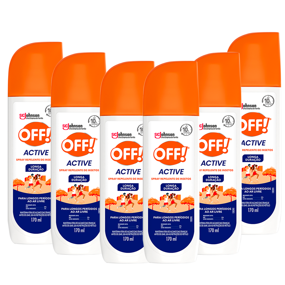 Repelente Off Active Spray 170ml - KIT C/ 6 UNIDADES