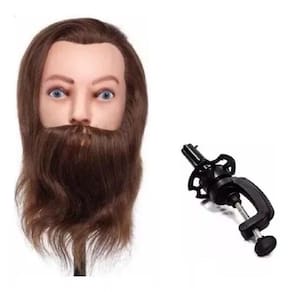 Cabeça de Treino com Barba Masculina e Suporte de Mesa