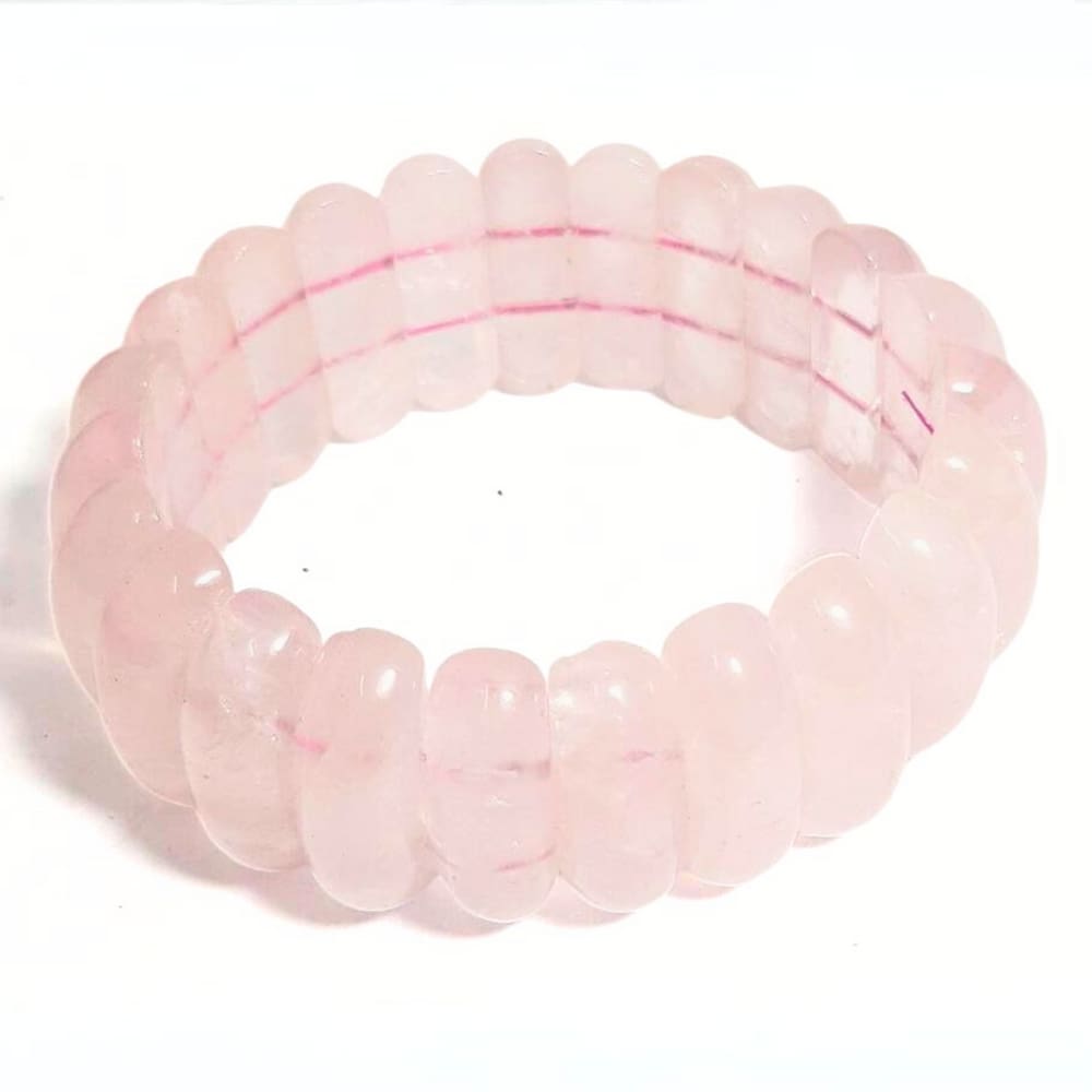 Bracelete de Pedras Naturais - Quartzo Rosa