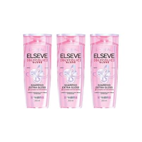 Shampoo Elseve 200Ml Glycolic Gloss - Kit C/3Un