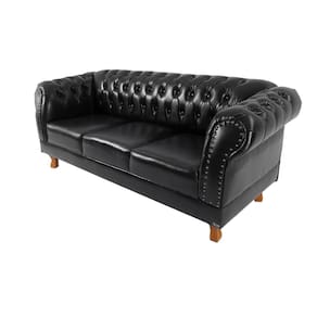 2 Sofás Chesterfield Capitone Duque Corano Preto 2,00