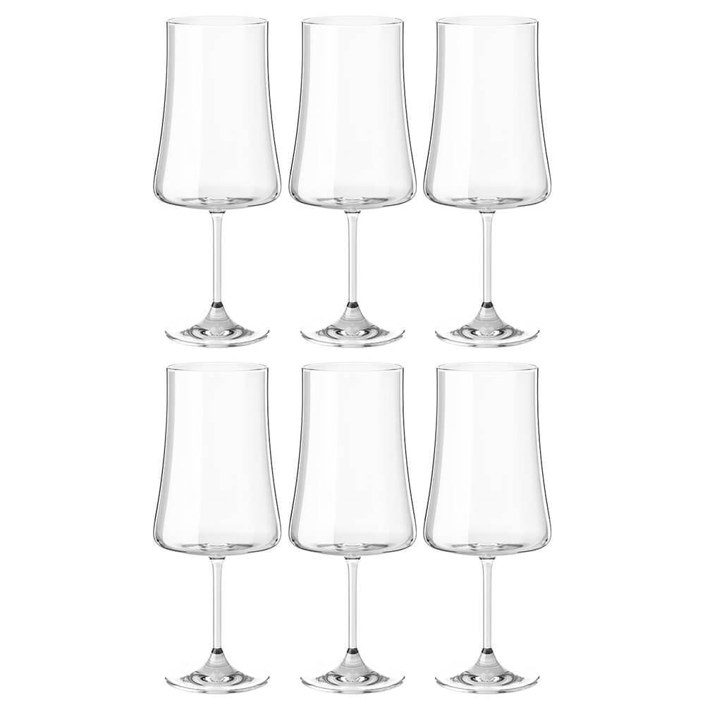 Taças de Vinho e Água Cristal 560ml Com Titânio Pleasure 6 peças - Haus Concept