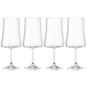 Taças de Vinho e Água Cristal 560ml Com Titânio Pleasure 4 peças - Haus Concept