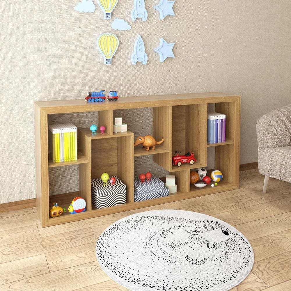 Estante/nicho Decorativa para Quarto Infantil Alice Espresso Móveis Amendoa