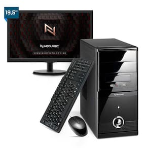 Kit - Computador Neologic Home Nli83856 Amd Ryzen 5 5600G (3.9Ghz 16Mb) 8Gb Ssd 120Gb + Monitor 19,5