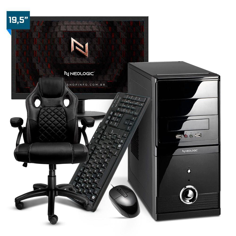 Computador Completo Neologic Home Nli83860 Amd Ryzen 5 5600G (3.9Ghz 16Mb) 8Gb Ssd 120Gb + Cadeira