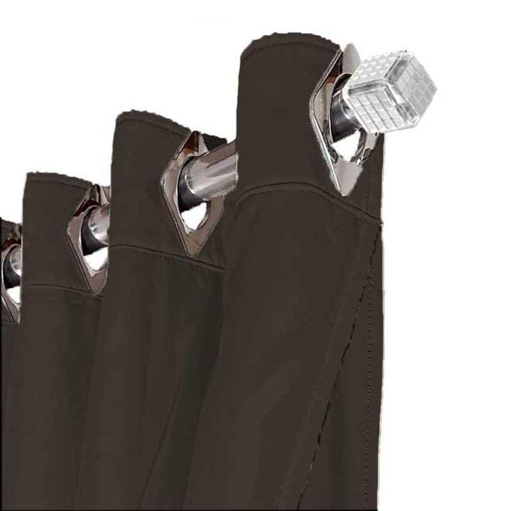 Cortina Blackout Tecido Ana 4,30 X 2,50 Corta Luz Marrom