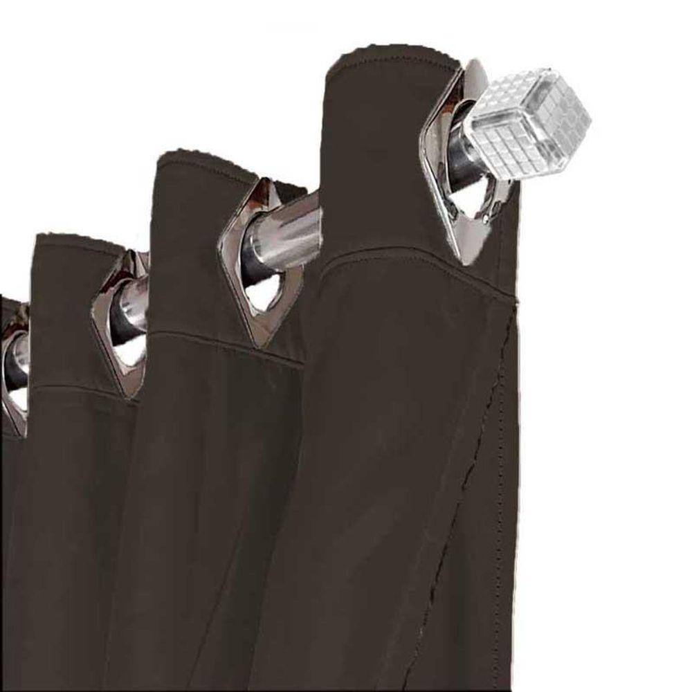 Cortina Blackout Tecido Ana 4,30 X 2,40 Corta Luz Marrom