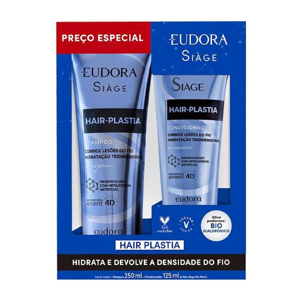 Kit Eudora Siáge Hair-Plastia Com 2