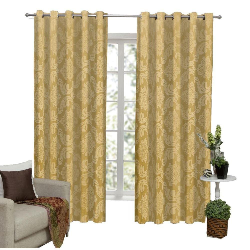 Cortina Tecido Jacquard Semi Blackout 2M X 1,80M - Mostarda