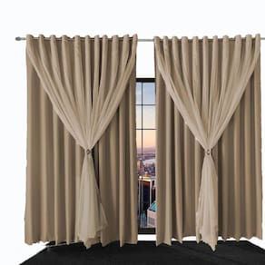 Cortina Blecaute Blackout 5,50X2,80 Corta Luz Ana Bege