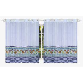 Cortina Para Cozinha Tergal Estampada 3M X 1,20M - Branco 9