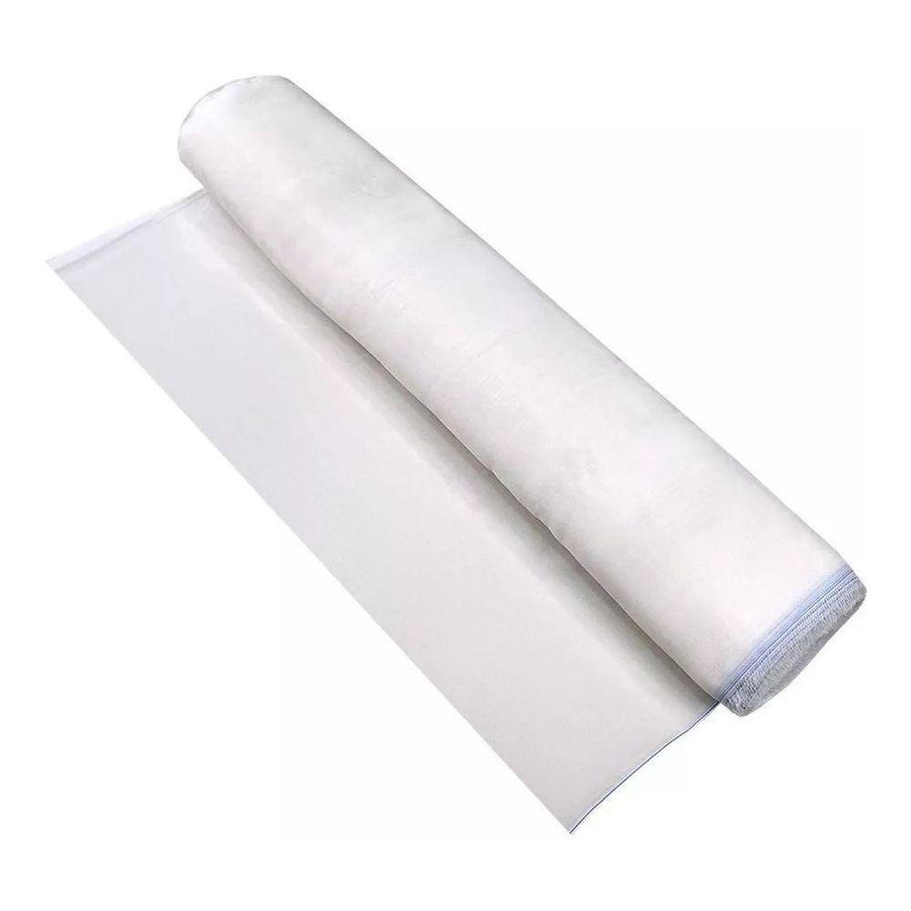 Tela Nylon Mosqueteira Anti Mosquito Branca 1 x 50 Metros