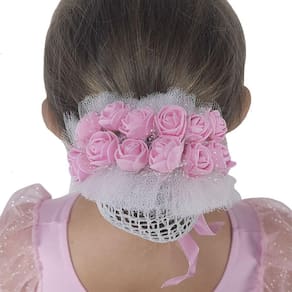Arranjo de Cabelo Vya Fit Coque Flores Infantil