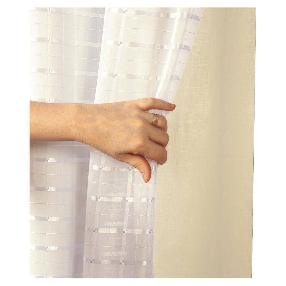 Cortina Blackout Pvc Voil Xadrez 2,80M X 1,80M - Palha