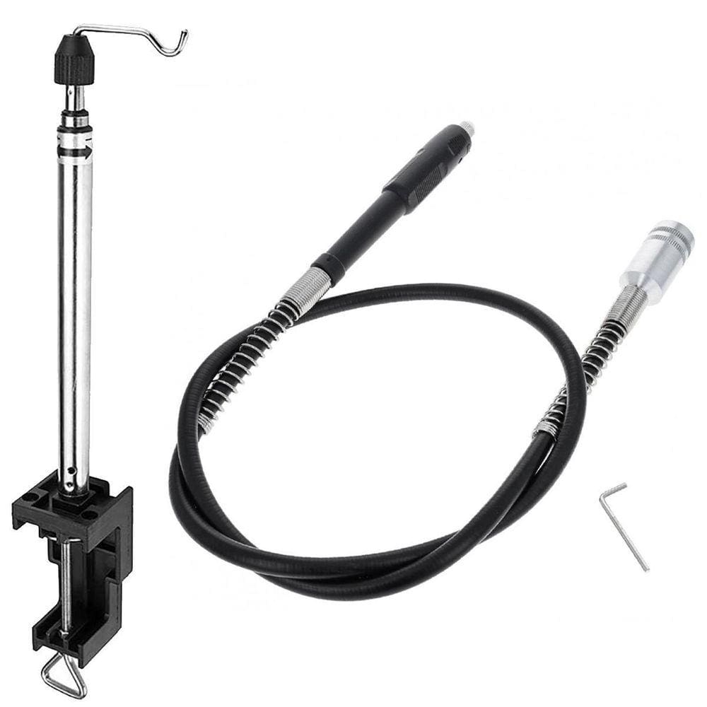 Kit Eixo Flexível E Suporte De Bancada Para Micro Retíficas