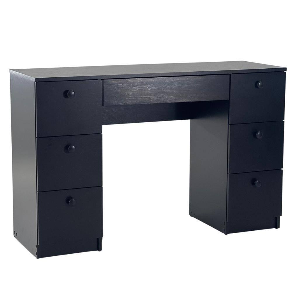 Mesa De Escritório Ditália 7 Gavetas Pe-100 Preta