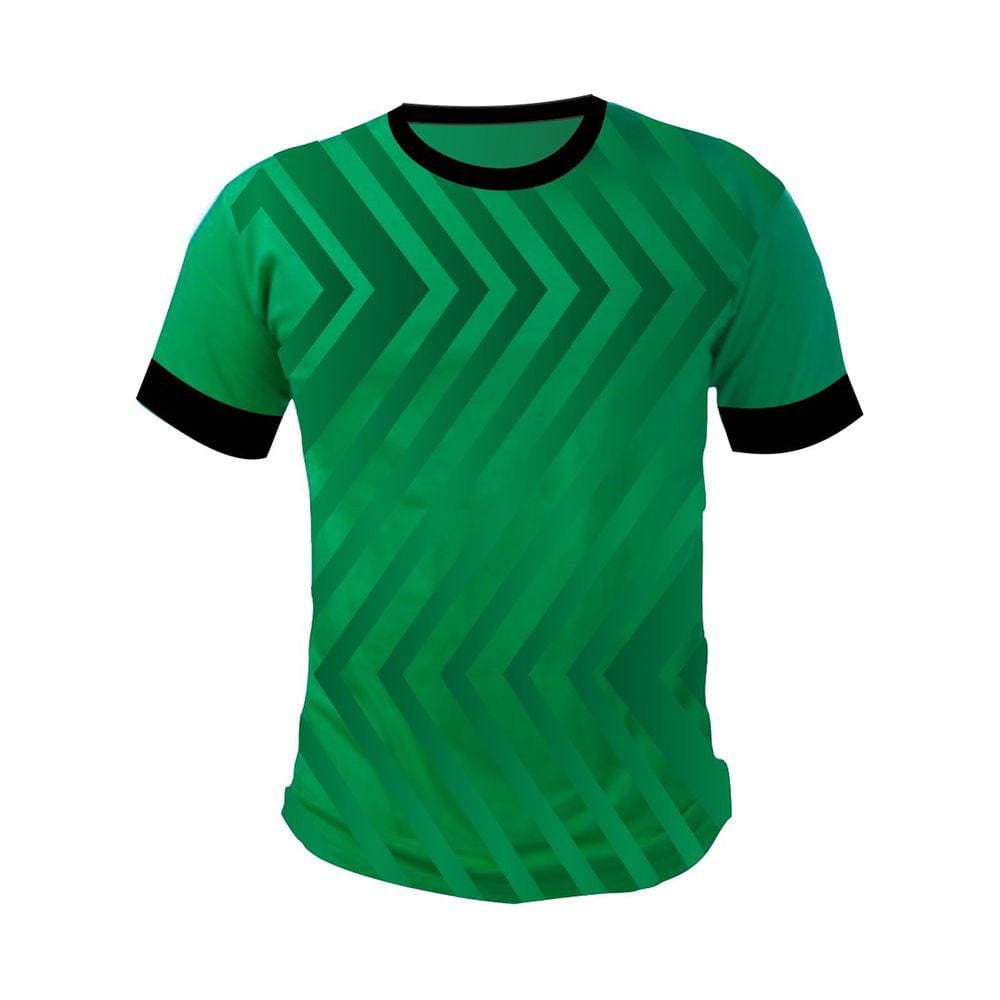 Camiseta Adulta Esportiva Malha Dry Verde com preto