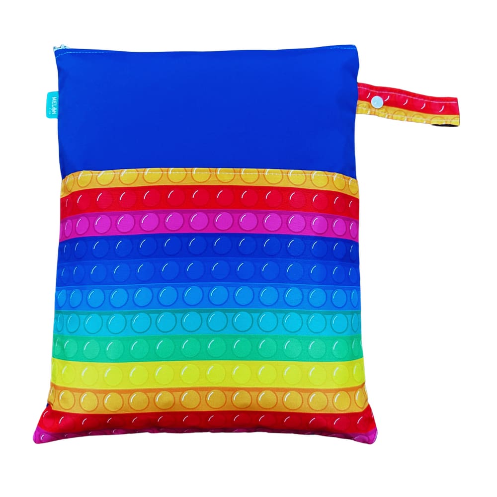 Saco Impermeável Grande Organizador Fralda Roupa Suja Limpa - Pop It - Tactel