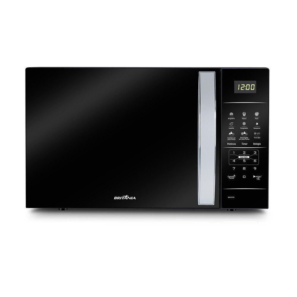 Micro-Ondas Britânia 34 Litros Porta Espelhada Preto 1400W BMO34PB 110V
