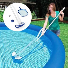 Kit Limpeza para Piscina Cabo 279 Cm Aspirador Mangueira Rede