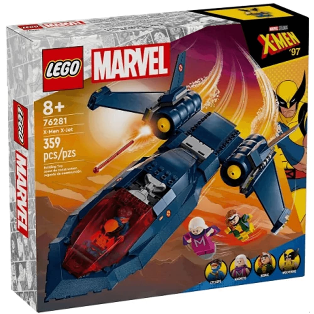 Lego Marvel 76281 Jato dos X-Men Colecionável com 359 Peças