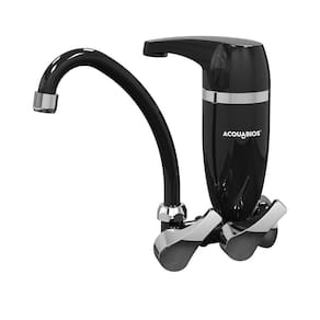 Torneira Móvel Acquabios com Filtro de Parede Premium Preta e Cromada