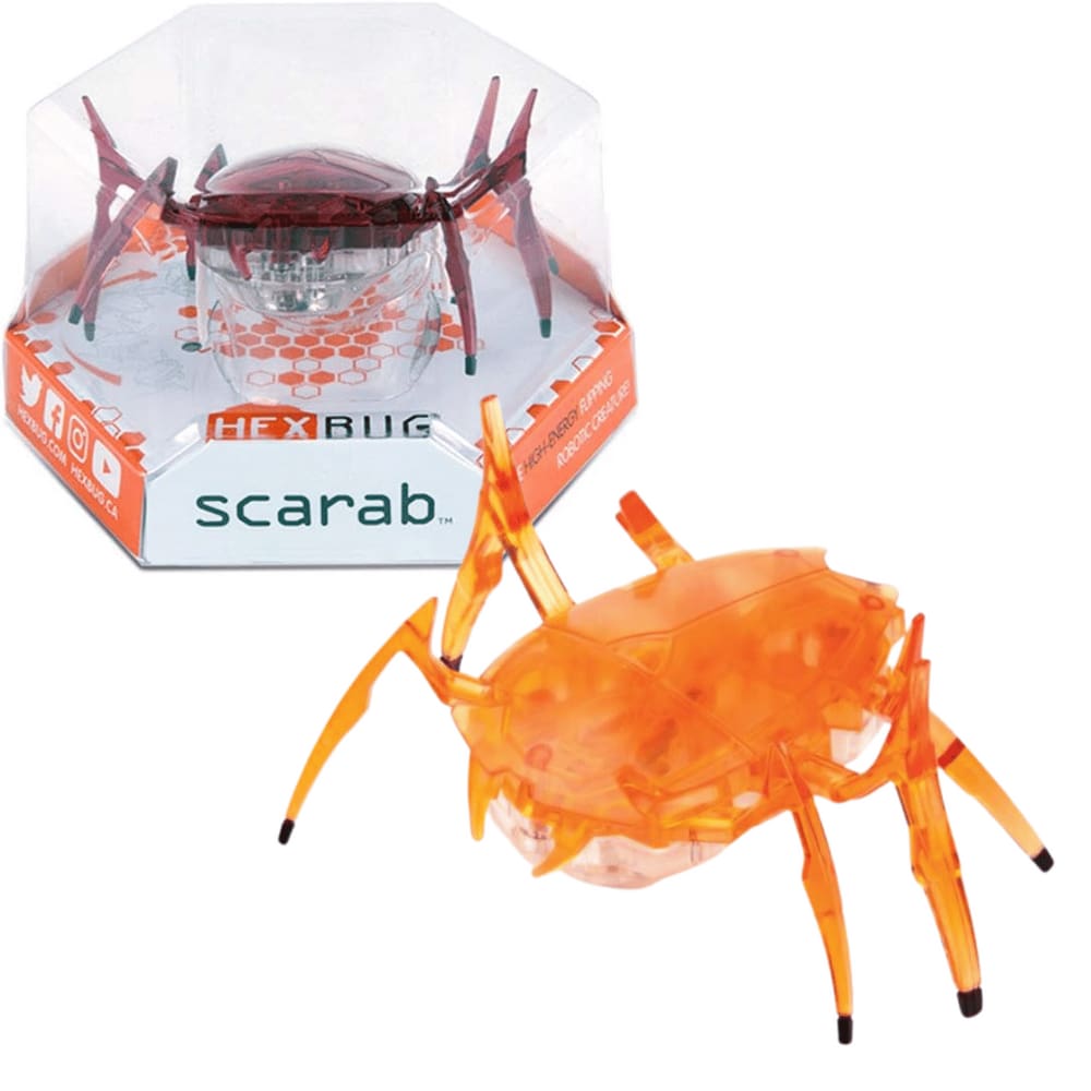 Brinquedo Hexbug Scarab Besouro Laranja Autônomo Sunny