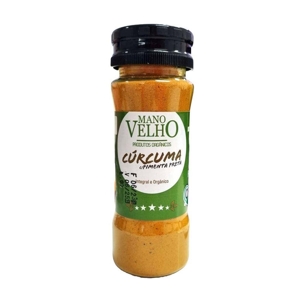 Cúrcuma Com Pimenta Preta Em Pó Orgânica Mano Velho 60G