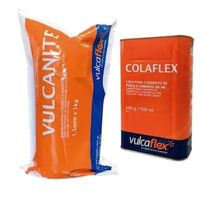 Kit Remendo Quente Vulcanite + Cola Preta - Kit Vulcaflex