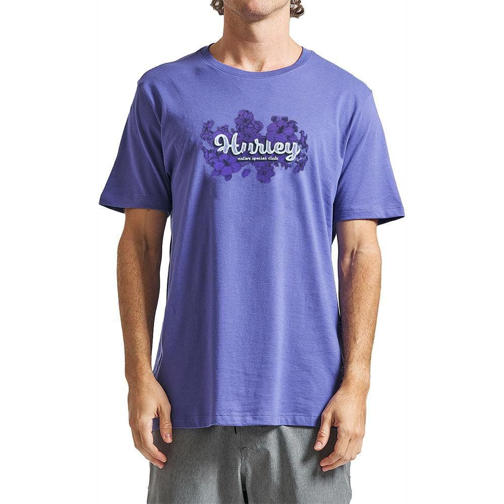Camiseta Hurley Flower SM24 Masculina Roxo