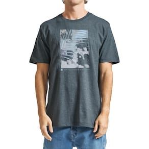 Camiseta Hurley Tropical SM24 Masculina Mescla Preto