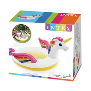 Piscina Inflável Spray Unicórnio Místico Infantil 151 Litros Intex