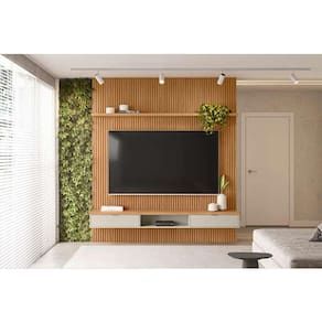 painel para tv até 75 polegadas anne 2 pt nature e off white 220 cm