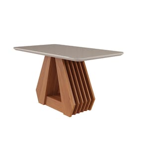 Mesa para Sala de Jantar 130cm Agata Cinamomo/Off White